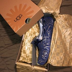 Purple & Gold UGG slippers size 9